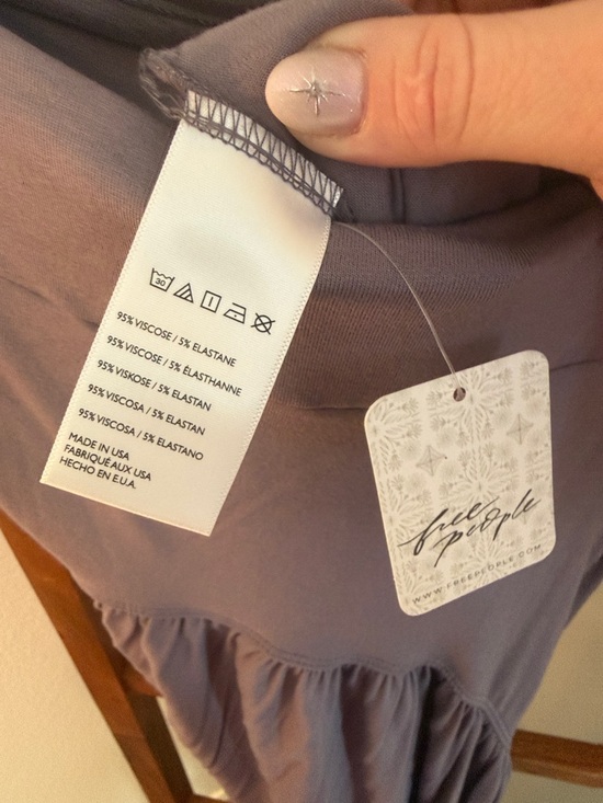 Free People Beach Mora One-Piece Strapless Purple Taupe Wide-Leg Jumpsuit LG NWT - Picture 4 of 5